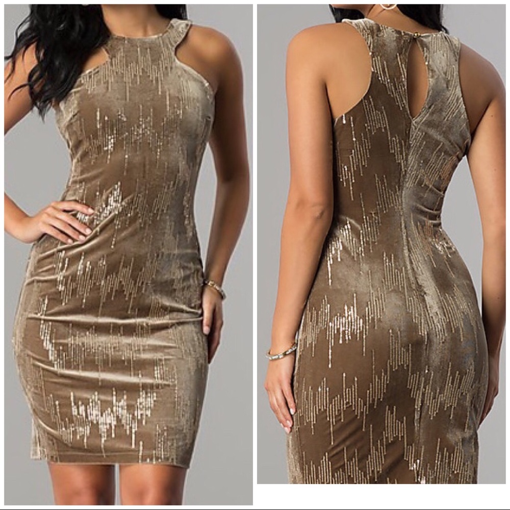 Size Small gold velvet cocktail brand new